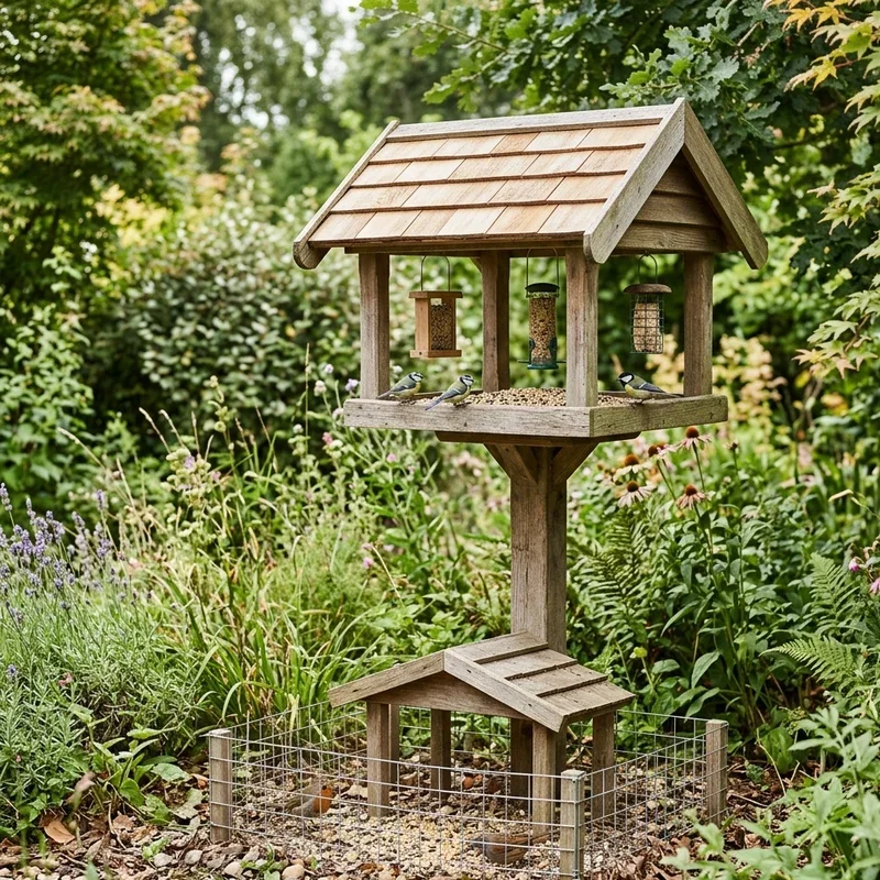Covered Bird Feeding Station Ideas