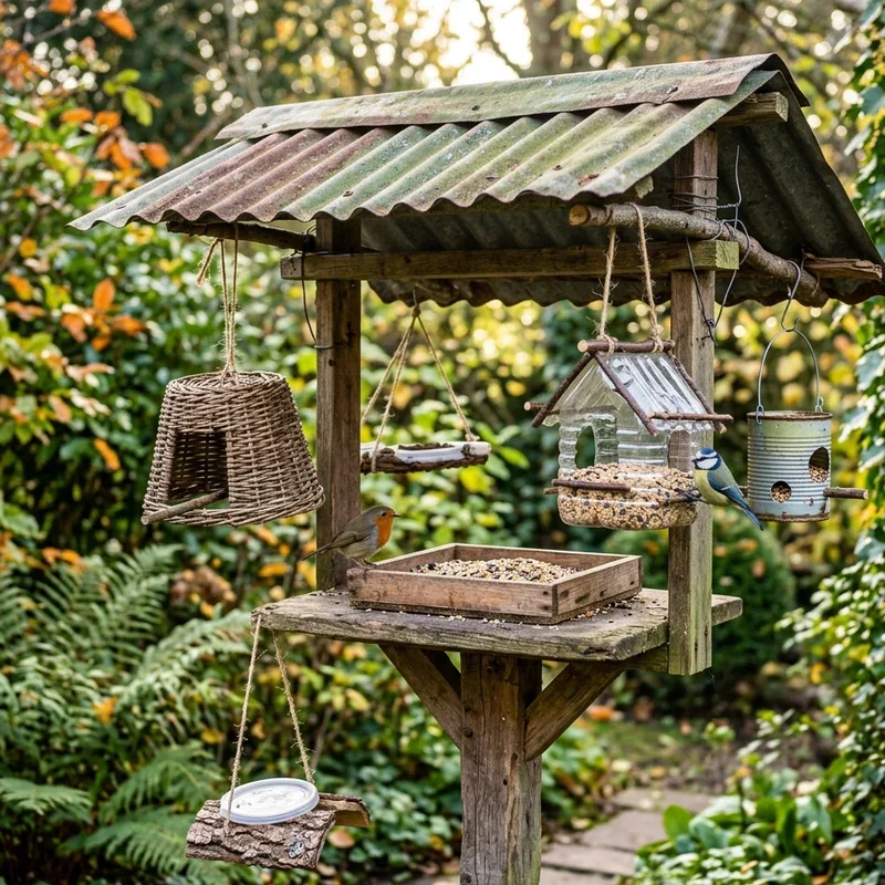 Covered Bird Feeding Station Ideas