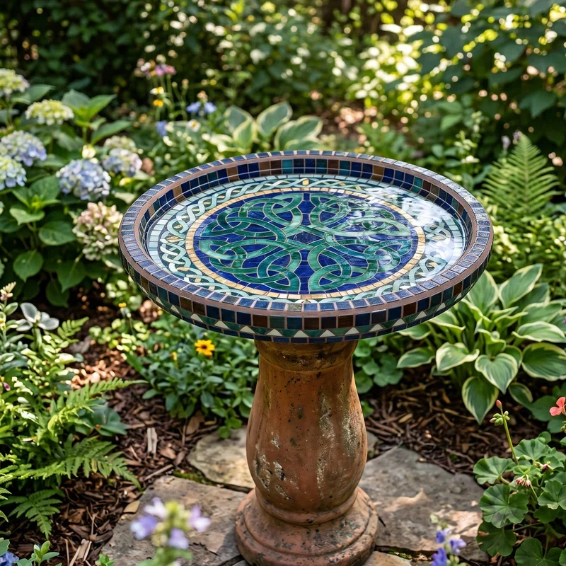 Mosaic Bird Bath Ideas