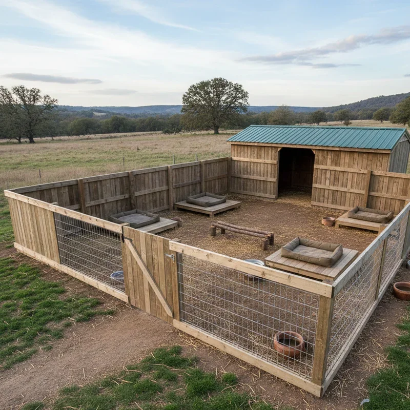 15 Hunting Dog Kennel Ideas for Outdoor Setup