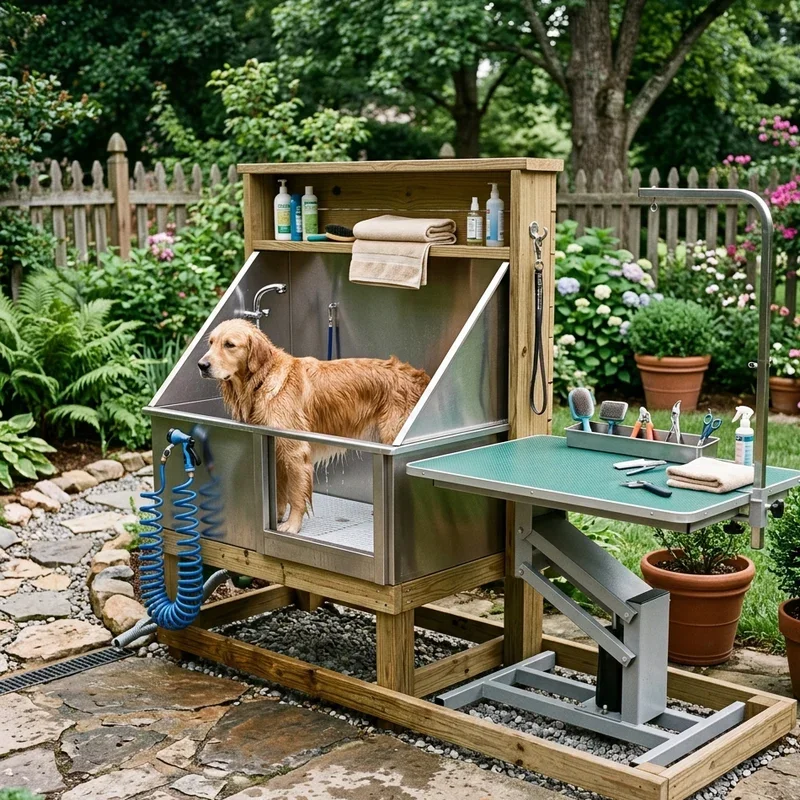 Outdoor Dog Wash Station Ideas
