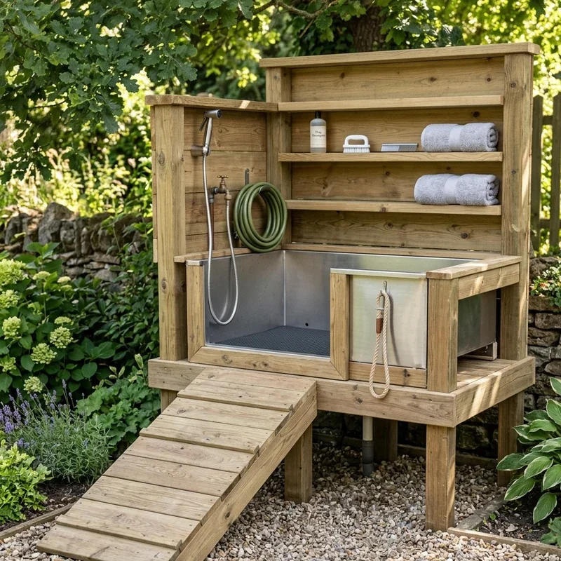 Outdoor Dog Wash Station Ideas