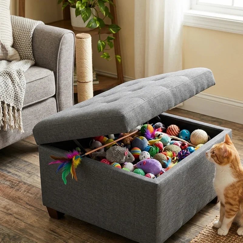 Cat Toy Storage Ideas