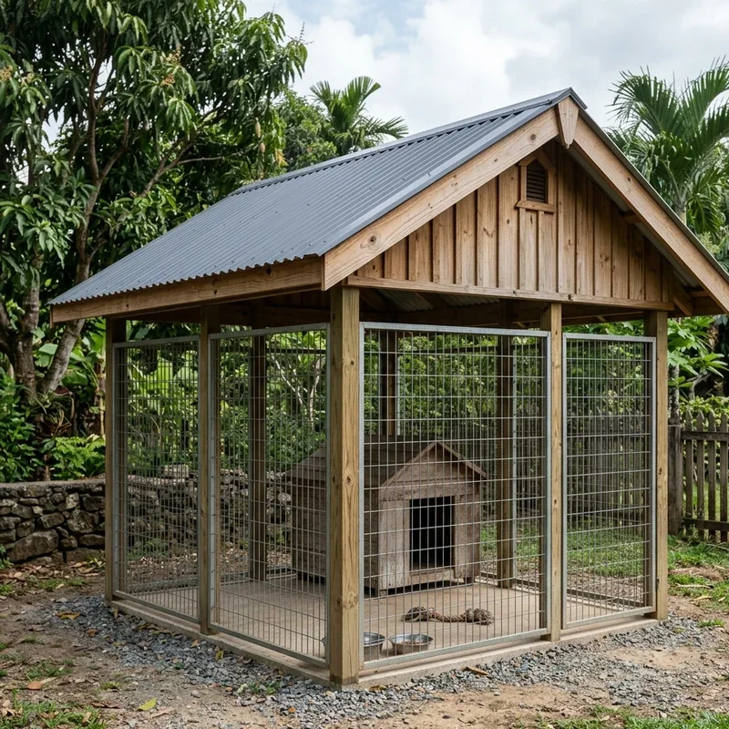 Outdoor Dog Kennel Roof Ideas
