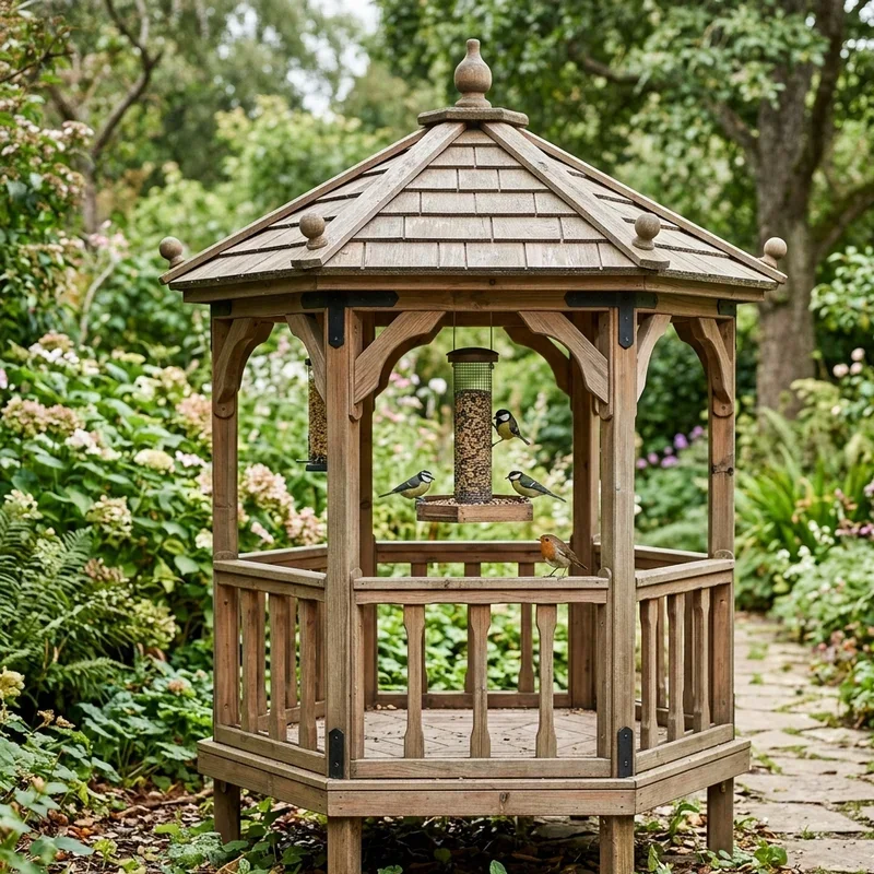 Covered Bird Feeding Station Ideas
