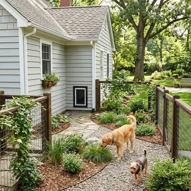 Dog Run Ideas on Side of House
