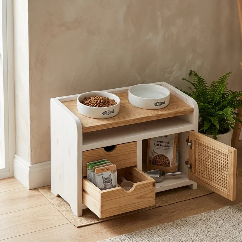 Cat Food Station Ideas