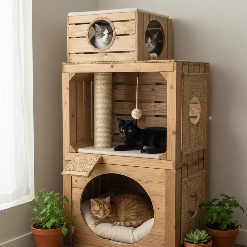 DIY Indoor Cat House Ideas