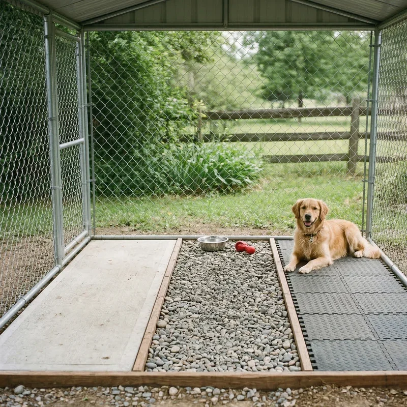 Outdoor Dog Kennel Flooring Ideas on a Budget