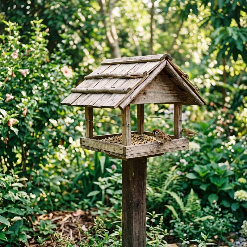 Covered Bird Feeding Station Ideas