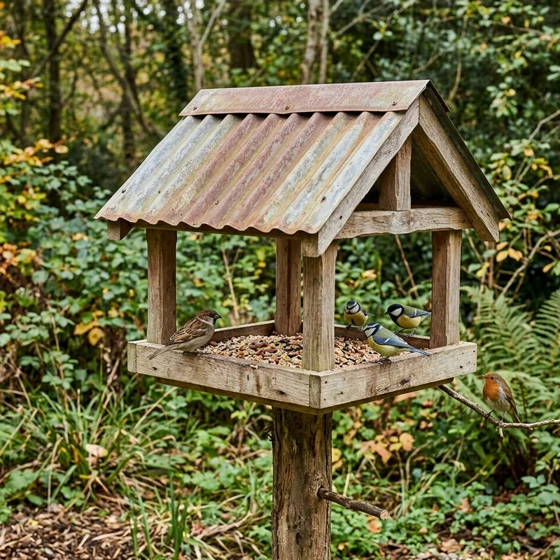 Covered Bird Feeding Station Ideas