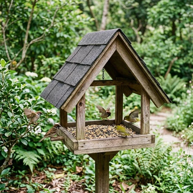 Covered Bird Feeding Station Ideas