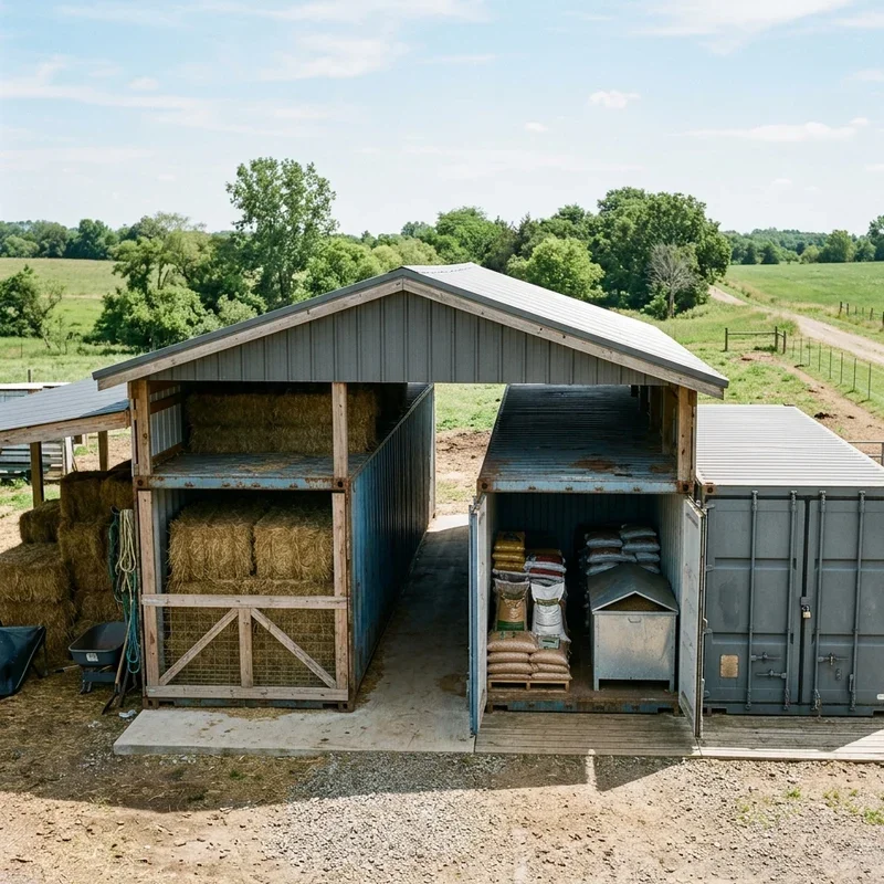 Conex Barn Ideas