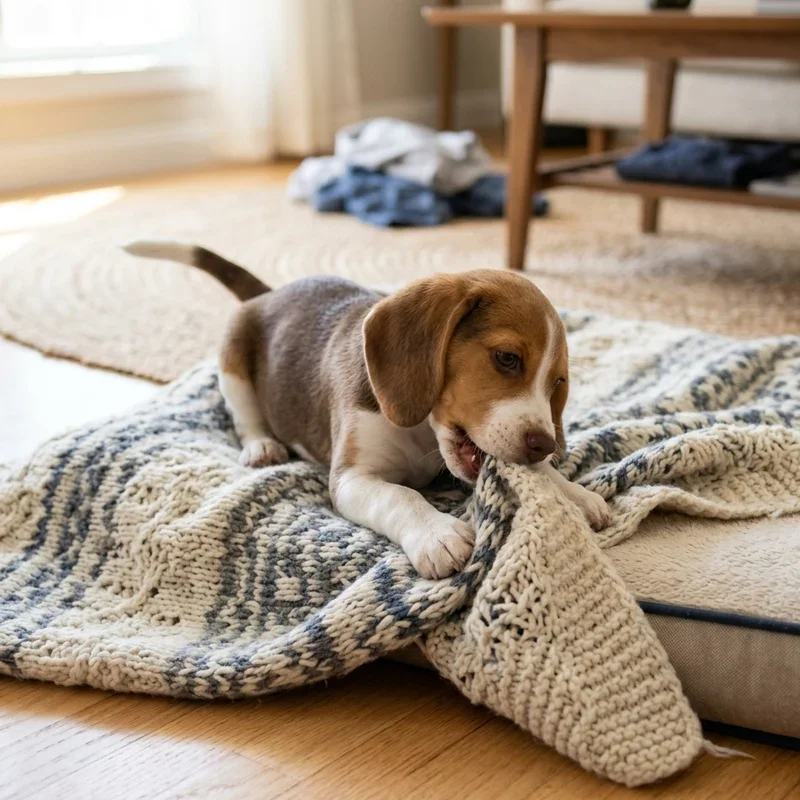Why Does My Dog Nibble on Blankets