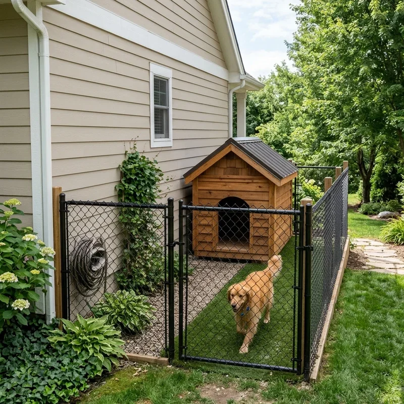Dog Run Ideas on Side of House