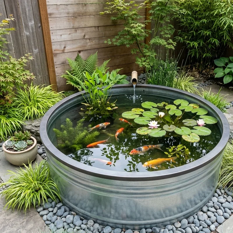 Stock Tank Fish Pond Ideas