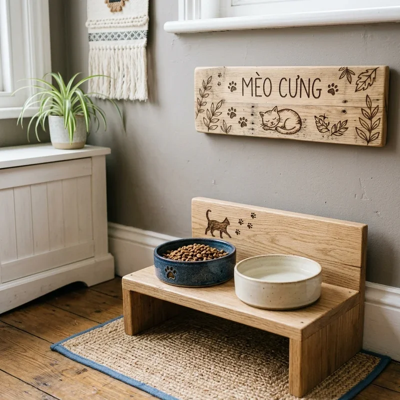 Cat Food Station Ideas