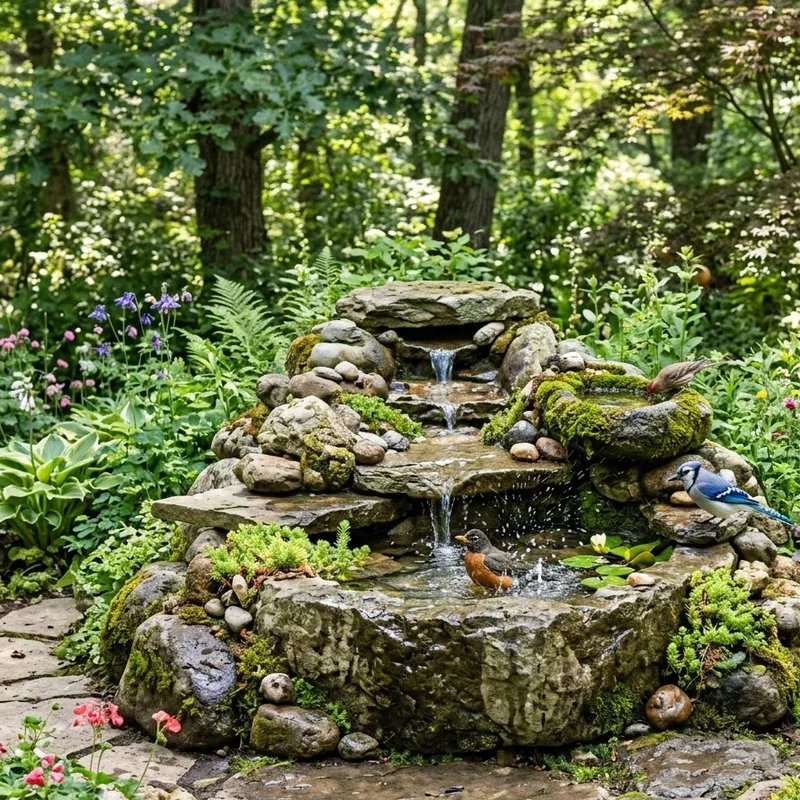 Bird Bath Fountain Ideas