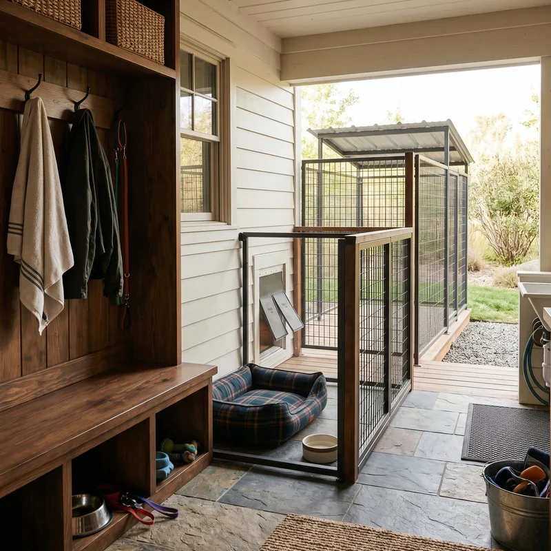 Indoor Outdoor Dog Kennel Ideas
