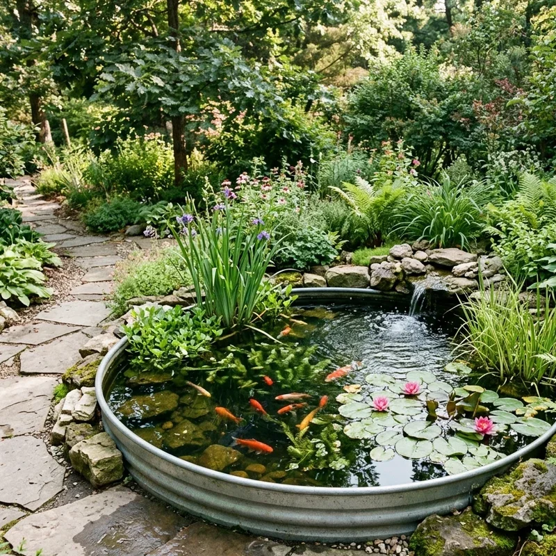 Stock Tank Fish Pond Ideas