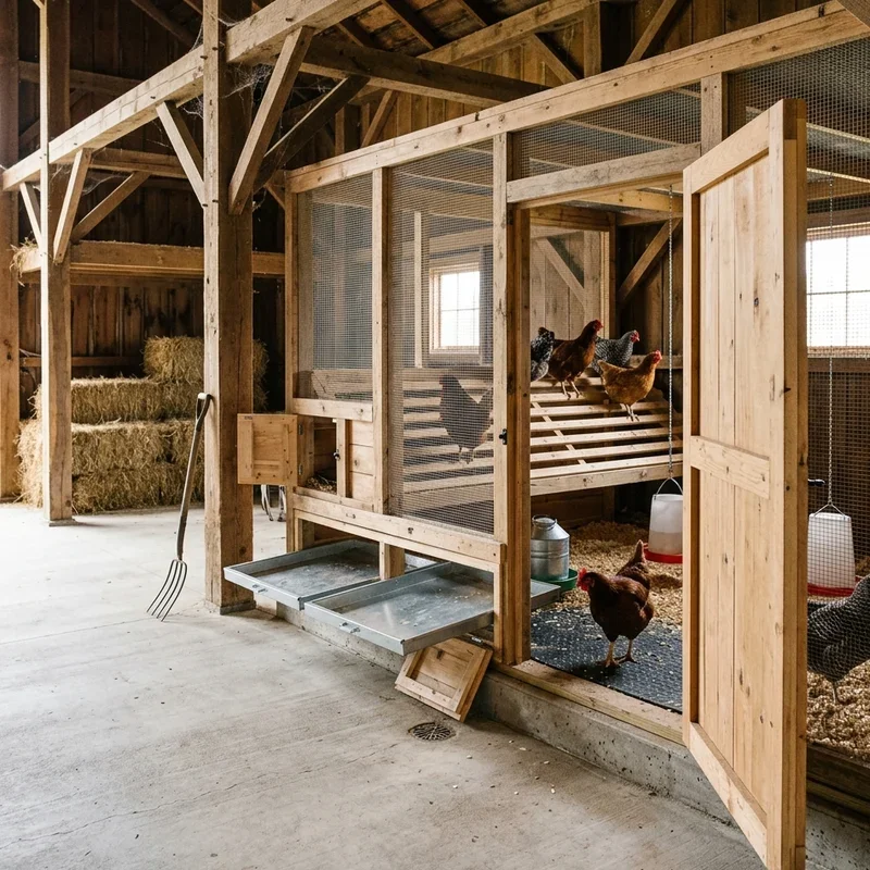 Chicken Coop Inside Barn Ideas