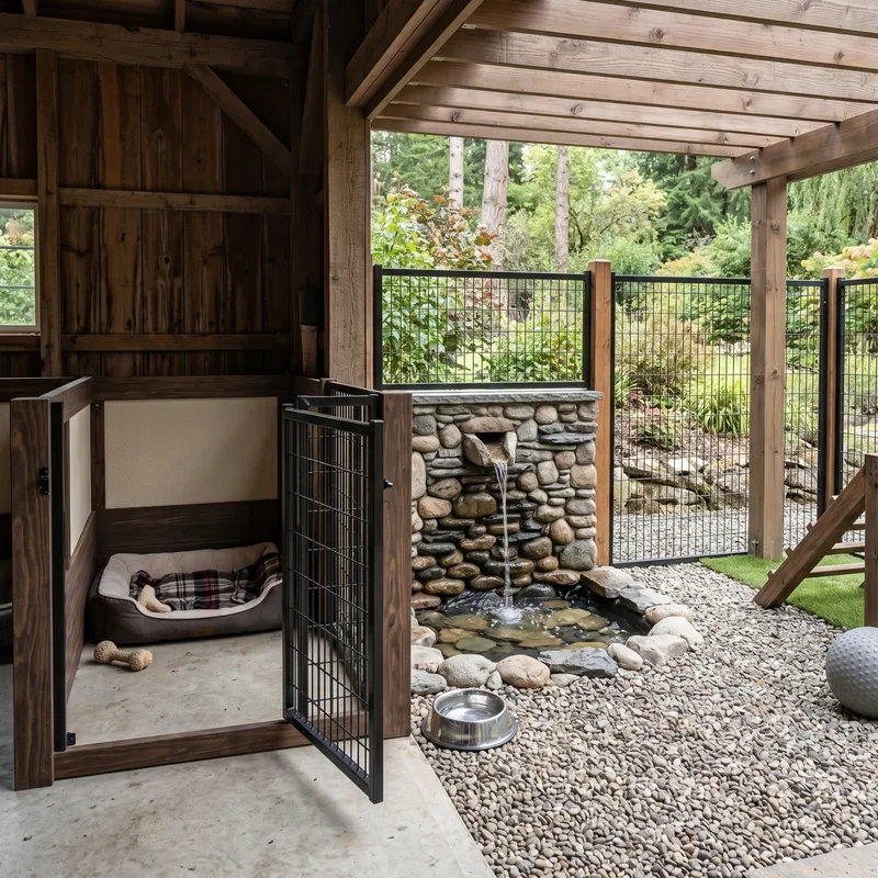 Indoor Outdoor Dog Kennel Ideas