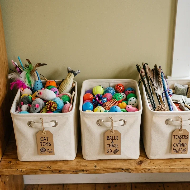 Cat Toy Storage Ideas