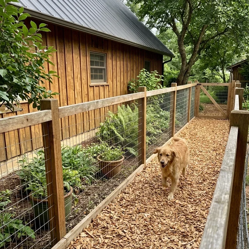 Dog Run Ideas on Side of House