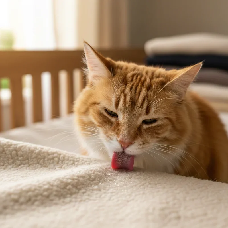 Why Is My Cat Licking My Blanket