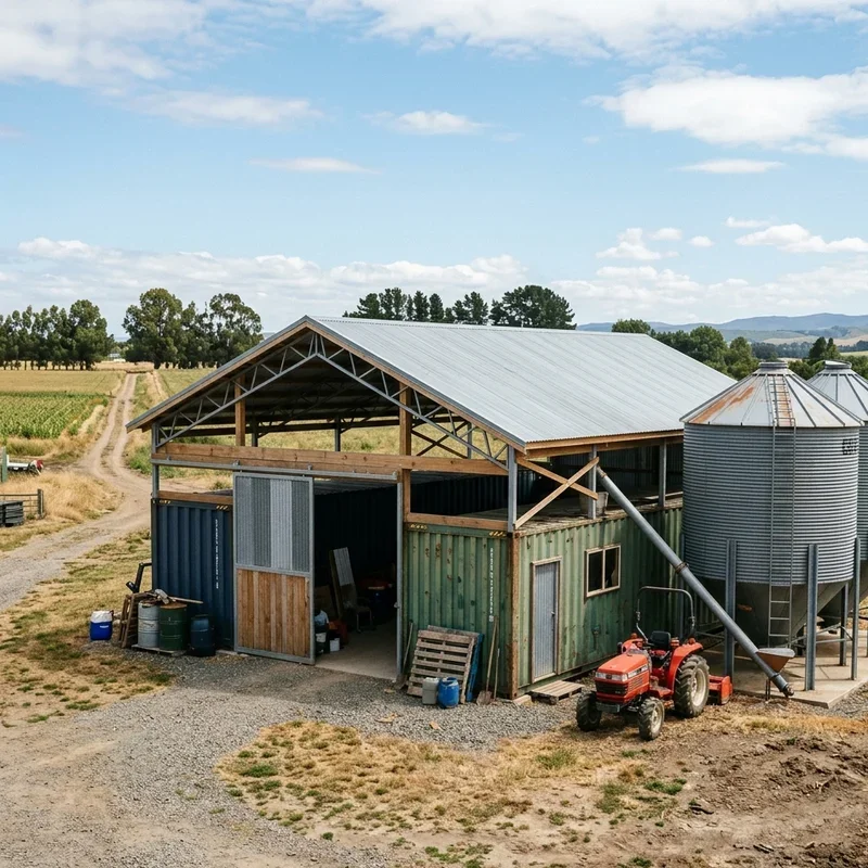 Conex Barn Ideas