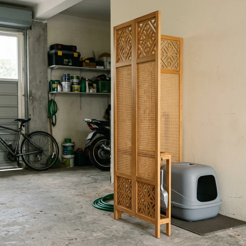 Cat Litter Box in Garage Ideas