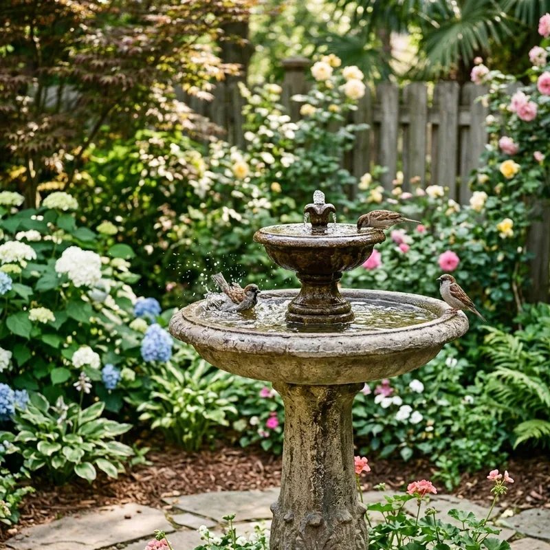 Bird Bath Fountain Ideas