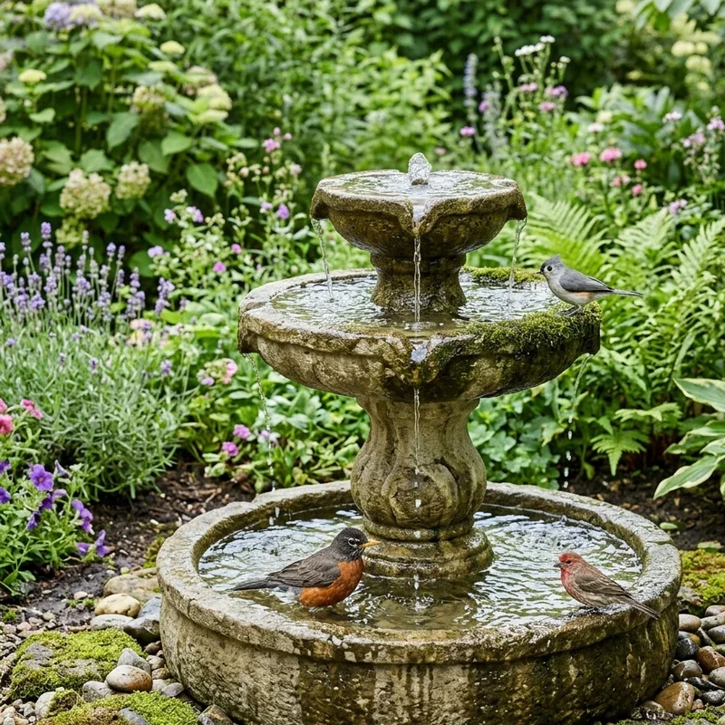 Bird Bath Fountain Ideas