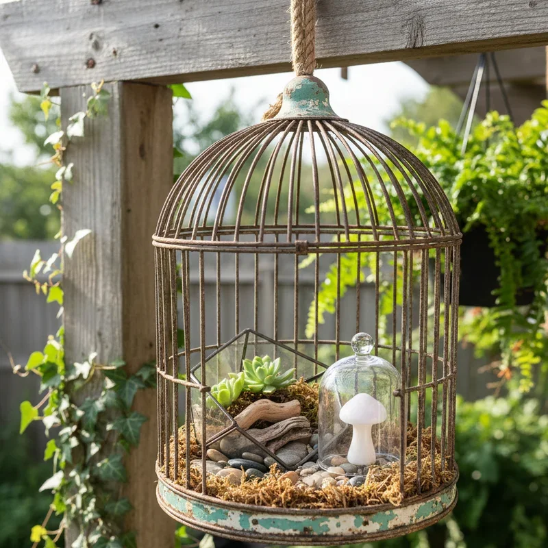 Vintage Bird Cage Decoration Ideas