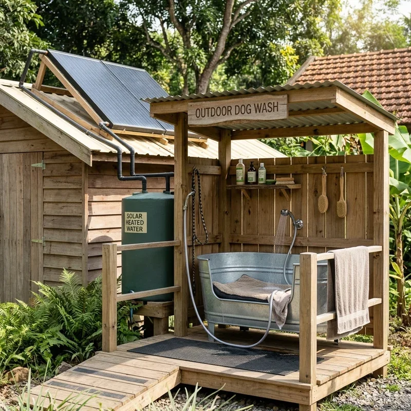 Outdoor Dog Wash Station Ideas