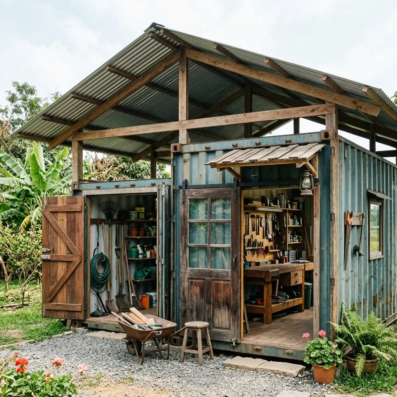 Conex Barn Ideas