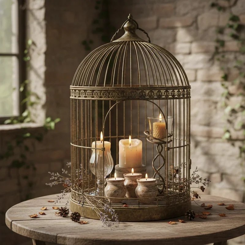 Vintage Bird Cage Decoration Ideas