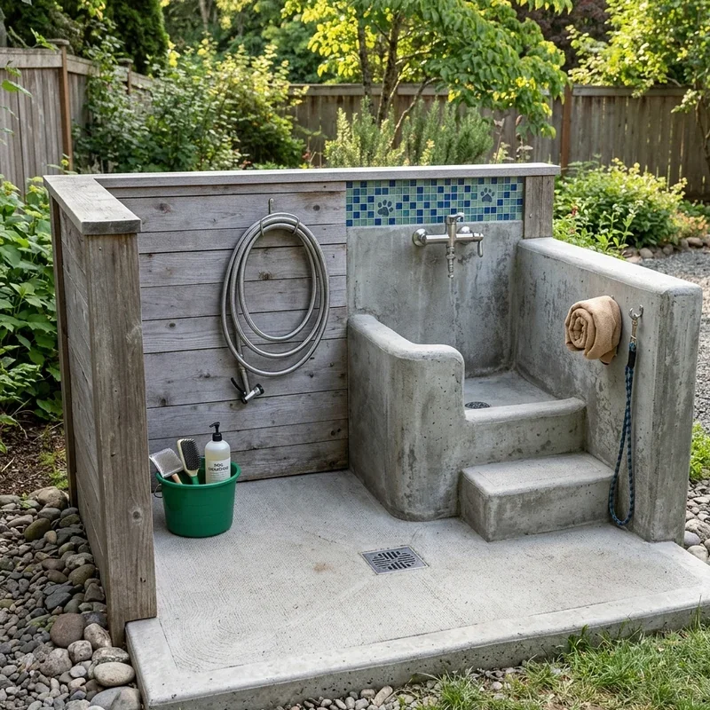 Outdoor Dog Wash Station Ideas