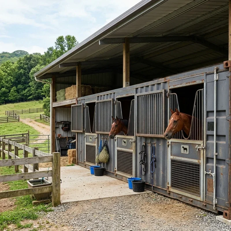 Conex Barn Ideas