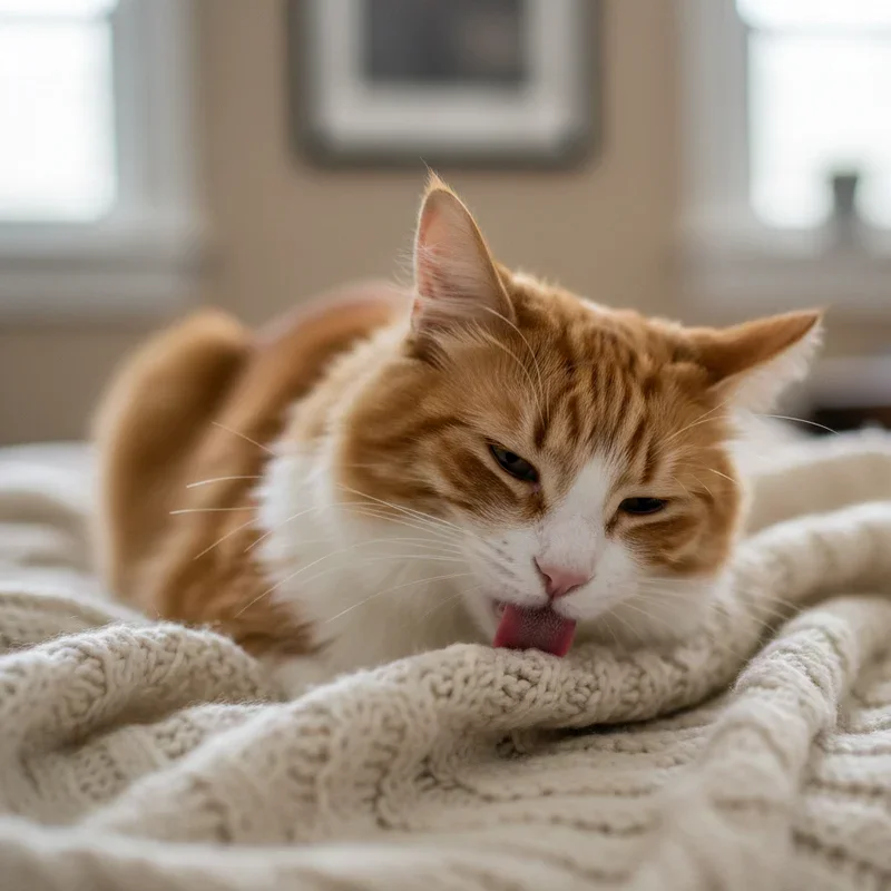 Why Is My Cat Licking My Blanket