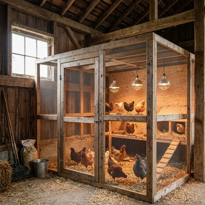 Chicken Coop Inside Barn Ideas