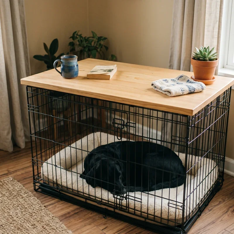 15 Dog Crate Topper Ideas for Stylish Pet Spaces