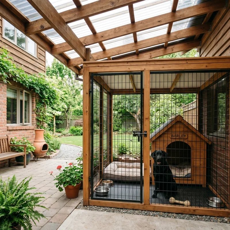 Indoor Outdoor Dog Kennel Ideas