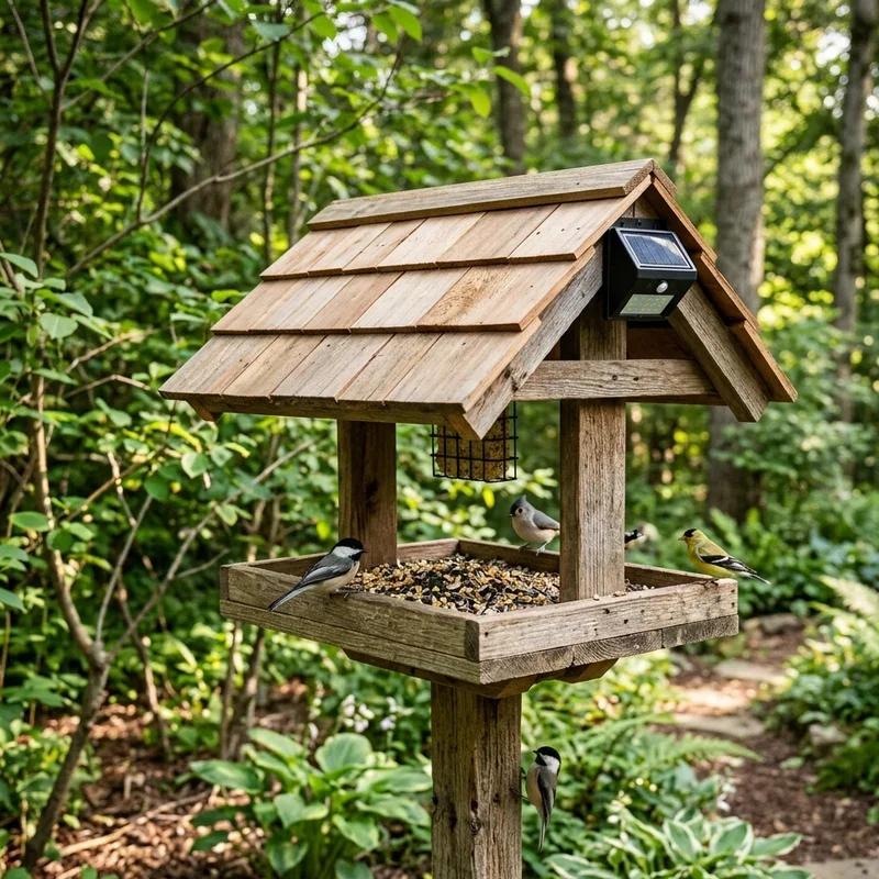 Covered Bird Feeding Station Ideas