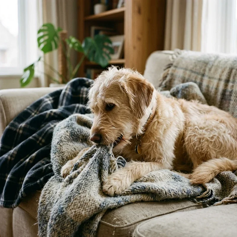 Why Does My Dog Nibble on Blankets