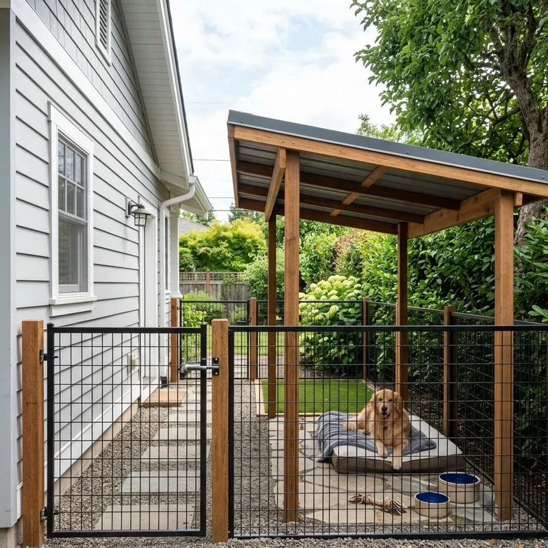 Dog Run Ideas on Side of House