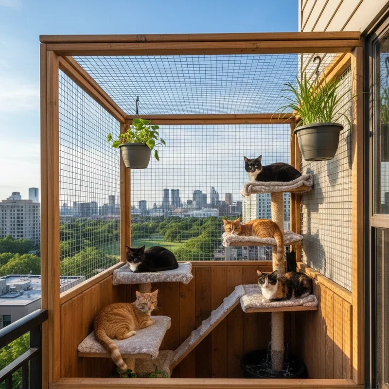 15 Cat Balcony Ideas for Safe Outdoor Fun