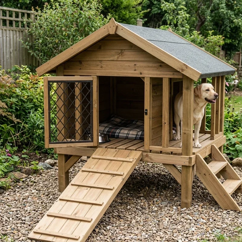 Raised Dog Kennel Ideas