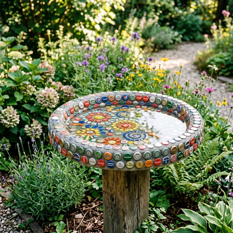 Mosaic Bird Bath Ideas