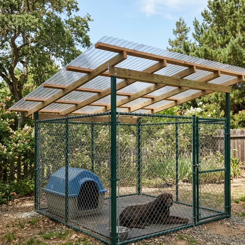 Outdoor Dog Kennel Roof Ideas